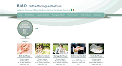 Desktop Screenshot of births-marriages-deaths.ie